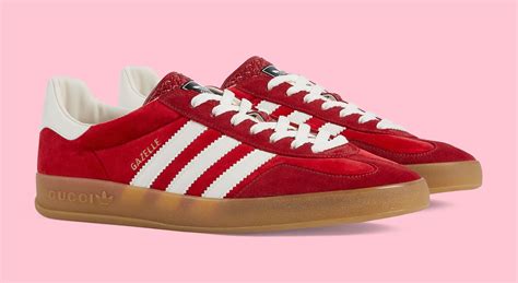 gucci x adidas gazelle red|gucci adidas t shirts.